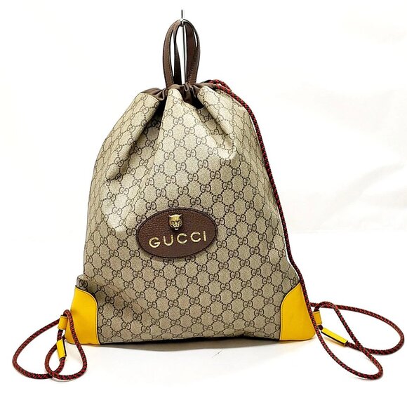 Gucci BackPack Bag Brown PVC 600-082125 - Picture 1 of 13